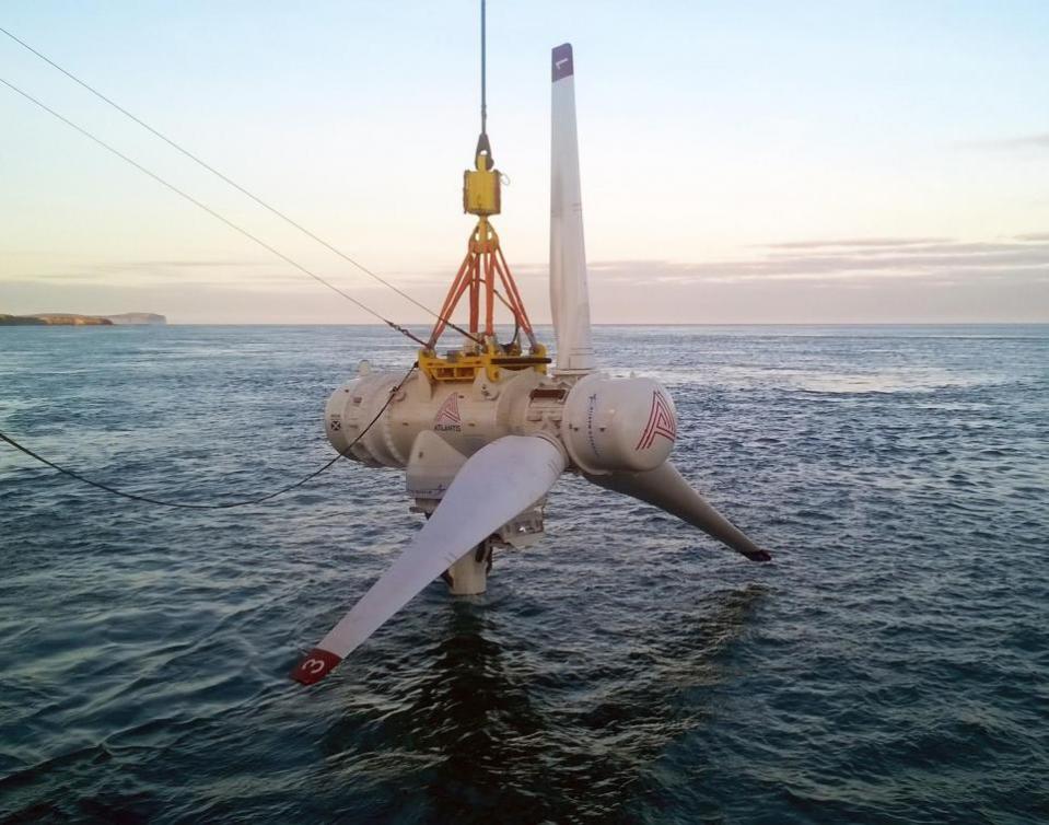 The National: Tidal energy could be key to Scotland's future, like this turbine by Nova Innovation